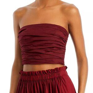 ALC Syrah Tube Top in Burgundy, Size US 2 (XS)